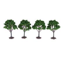 4x Model Trees Mini, Ho Scale Trees, Diorama Supplies, Model Train Scenery, Flower Trees for Project, 7.5cm/2.95inch 2024 - buy cheap