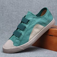 Men Vulcanized Shoes Men's Fashion Casual  patchwork Colors Sneakers  Shoes Men Vulcanized flats Canvas Shoes A32-04 2024 - buy cheap