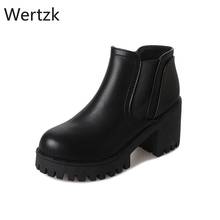 Botas Chelsea para mujer, Zapatos de piel dividida en negro, calzado cálido de piel de felpa, Invierno 2024 - compra barato