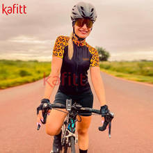 Cafitet-ropa de actividades al aire libre para mujer, conjunto deportivo de manga corta, ajustado, Sexy, para ciclismo de montaña 2024 - compra barato