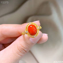 KJJEAXCMY Fine Jewelry 925 Sterling Silver Inlaid Natural Gemstone Red Coral New Female Ring Marry Got Engaged Party Birthday 2024 - buy cheap