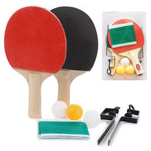 Raquete de tênis de mesa de qualidade, conjunto de 3 raquetes de ping-pong com alça longa, para montagem em rede telescópica 2024 - compre barato