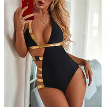 2021 New Sexy One Piece Swimsuit Women Swimwear Push Up Monokini Bandage Bathing Suits Hollow Out Swimsuit Female Swimming Suit 2024 - buy cheap