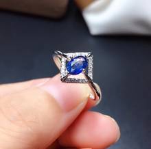 100% Natural and Real Sapphire Gemstone Wedding Engagement Rings Top Sale 925 Sterling Silver 2024 - buy cheap