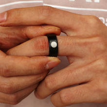 MOREDEAR Black 8mm Titanium Ring For Men And Women Flower Ring 2024 - buy cheap