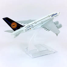 14CM Alloy Aircraft 1:400 Airbus A380-800 model Lufthansa airplane with base Diecast airplane collectible Plane display toy Gift 2024 - buy cheap