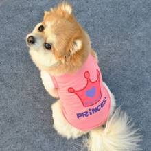 PUOUPUOU Милая мультяшная Одежда для собак летняя куртка для собак дышащая одежда для домашних животных футболка для маленьких средних собак наряд для щенков 2024 - купить недорого