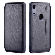 Funda de cuero de lujo para Huawei Y6S Y6 Pro 2019 Honor 8A Prime 8C 8X Pro con soporte medio paquete cubierta sin imanes teléfono 2024 - compra barato