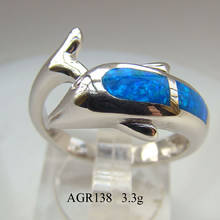 Fine Jewelry 100% 925 Sterling Silver Opal Dolphin Ring Wedding Ring Party Jewelry 2024 - buy cheap