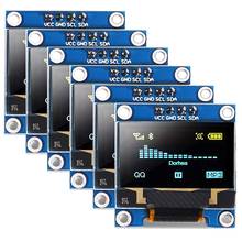Módulo de pantalla OLED de 0,96 pulgadas, placa de controlador SSD1306, LCD de 12864x64 píxeles, amarillo y azul, Chip IIC I2C Serial de 0,96 pulgadas, 6 uds. 2024 - compra barato