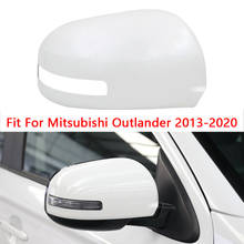 Автомобильная правая белая дверь боковое зеркало заднего вида крышка зеркала крышка подходит для Mitsubishi Outlander 2013 2014 2015 2016 2017 2018 2019 2020 2024 - купить недорого
