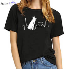 Женская футболка с изображением собаки таксы и мопса Teckel, летняя футболка с изображением французского бульдога, немецкой овчарки, женская футболка 2024 - купить недорого