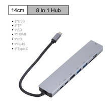 KEBIDU USB C HUB to HUB USB 3.0  4K /SD/TF Card Reader/ PD charging Audio /RJ45 Adapter for MacBook Pro USB Type c Splitter 2024 - buy cheap