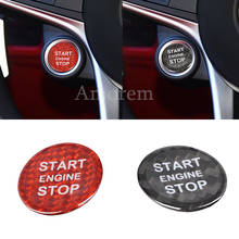 Real Carbon Fiber for Alfa Romeo Giulia Stelvio Car Engine Start Stop Button Cover Trim Stickers Accessories Car Styling 2024 - buy cheap
