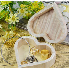 Caixa de armazenamento vintage de madeira natural, caixa de madeira para joias, anel de suporte, presente de casamento maravilhoso, organizador de maquiagem 2024 - compre barato