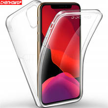 Clear Double Silicone Case For iPhone 11 Pro Max XR XS max X Soft TPU Cover For iPhone 6 6s Plus 7 8 plus + Screen Protector 2024 - buy cheap