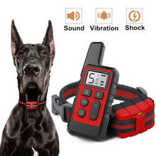Collar de entrenamiento remoto para perros, sonido antiladridos impermeable con dispositivo de entrenamiento, descarga eléctrica recargable, 500m 2024 - compra barato