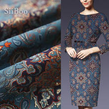 American style retro paisley metallic jacquard brocade fabric for dress coat blue jacquard tissue tela tecido stoffen SP5696 2024 - buy cheap
