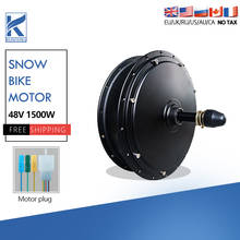 Motor de nieve para bicicleta eléctrica, rueda trasera sin escobillas, sin engranajes, Kit de conversión, 48V, 1500W, 170mm 2024 - compra barato