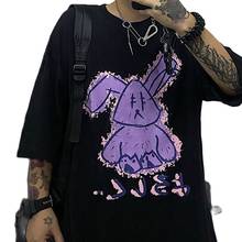 Y2K Gothic Punk Summer Loose Vintage Women T-Shirts Japanese Street Harajuku Cartoon Print Short Sleeve Dropshipping Cthes 2024 - buy cheap