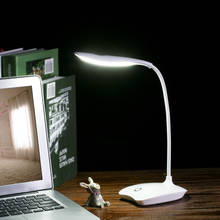 Dimmable LEVOU lâmpada de mesa Recarregável USB Luz Mesa para Estudar Leitura Olho-Cuidado Controle De Toque levou Lâmpada de mesa de Trabalho 2024 - compre barato