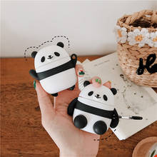 3D Cute Panda Shape Wireless Earphone Case for Airpods 1/2 Lovely Cartoon Design Silicone Protective Cover for Apple Airpod 2024 - buy cheap