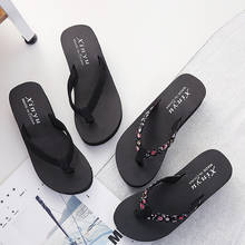 Women Flip Flops Shoes Fashion Casual Non-slip Slippers Wedges High Heel Summer Beach Slippers Sandals Femme Chaussure Ciabatte 2024 - buy cheap