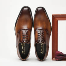 Laço-up masculino oxfords sapatos formal casual negócios couro genuíno três-comum tamanho 39-44 2024 - compre barato