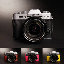 Fuji-câmera de couro genuíno artesanal, xt30 argolas xt20 xt10, metade de bolsa para câmera, bodysuit 2024 - compre barato