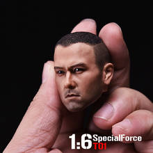 In Stock 1/6 Male Figure Asian war wolf Special forces Eddie Peng Yuyan Head Sculpt Carved Model Accessory for 12 inches Body 2024 - buy cheap