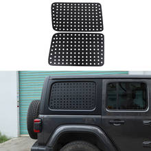 Adesivo de decoração para jeep wrangler jl 2018 2019 4 portas e janelas traseiras triângulo, vidro, preto, acessórios para exterior 2024 - compre barato