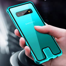 Shockproof Metal Glass Case For Samsung Galaxy S10 Plus Case Transparent Frameless Push-Pull Cover For Samsung Galaxy S10 + Case 2024 - buy cheap