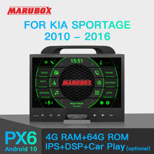 MARUBOX 2Din Android 10,0 para KIA Sportage 2010-2016 10 pulgadas IPS 8 / 6 Core PX6 4G + 64G GPS Radio Wifi reproductor Multimedia 2024 - compra barato