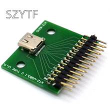 Double-sided positive and negative plug TYPE C female test board USB 3.1 with PCB board 24P female connector with pin header 2024 - buy cheap