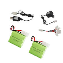 (Modelo t) bateria 7.2v 3000mah nimh + carregador usb para brinquedos rc barcos de carro armas ni-mh aa 700mah 7.2v bateria recarregável 2024 - compre barato