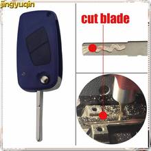 Jingyuqin Uncut/Cut Blade 2 Buttons Flip Folding Remote Car Key Case Key Shell Fob for Fiat Panda Idea Punto Stilo Iveco 2024 - buy cheap