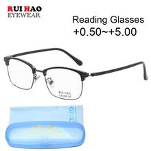 Gafas de lectura transparentes para presbicia, lentes graduadas ópticas con marco de cejas + 0,50 ~ + 5,00, 17022 2024 - compra barato