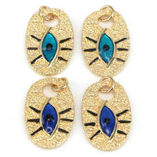 10Pcs ,Gold Color Eye Pendant/Charm, Bracelet Necklace Eye Oval Pendant Charm, Gold Tone, 2024 - buy cheap