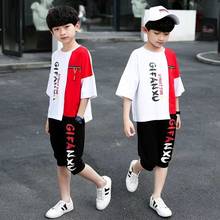 Children Clothing Summer Fashion Teen Boys Clothes 2pc Outfit Kids Tracksuit For Boys Clothing Sets 6 8 10 12 Year 2024 - buy cheap