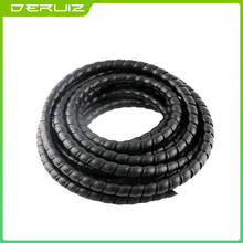 1m Line Organizer Pipe Protection Spiral Wrap Winding Cable Wire Protector Cover Tube Black 2024 - buy cheap