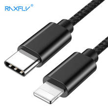 Raxfly-cabo usb tipo c para carregamento lightning, dados e dados para iphone xs max xr x 8 7 6 6s plus 2024 - compre barato