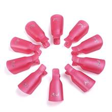 8 Colours 10PCS Remover Wraps Plastic Nail Polish Remover Clip Nail Art Soak Off Cap Degreaser Cleaner Tips For Fingers Tools 2024 - buy cheap
