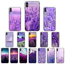 FHNBLJ Simple lavender Purple flowers Custom Photo Soft Phone Case for iPhone 11 pro XS MAX 8 7 6 6S Plus X 5 5S SE XR SE2020 2024 - buy cheap