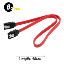 High Speed 6.0 Gbps Straight  Serial ATA SATA III Data Cable 7 Pin With Locking Latch For SATA HDD SSD 45cm Red 2024 - buy cheap