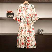 Woman Dress Summer Printed Loose Dress Autumn Summer New V-neck Vestido De Mujer 2024 - buy cheap