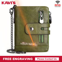 KAVIS Free Engraving Genuine Cow Leather Wallet Men Coin Purse Male Cuzdan PORTFOLIO MAN Portomonee Small Mini Walet Pocket 2024 - buy cheap