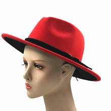 Sombrero de fieltro de lana de ala ancha para mujer, sombrero Fedora de Jazz, estilo panamá, Trilby, a la moda, parasol de vaquero para fiesta 2024 - compra barato
