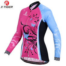 X-tiger-Camiseta De Ciclismo profesional para mujer, Ropa térmica De lana para bicicleta, mantiene el calor, Ropa De Ciclismo De montaña 2024 - compra barato