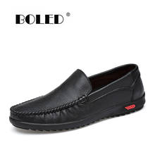 High Quality Natural Leather Men Flats Shoes, Fashion Lace Up Driving Shoes Men Loafers Moccasin Handmade Men Casual Shoes 2024 - buy cheap