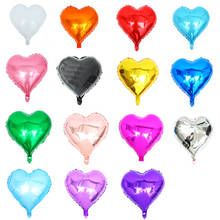 Globos inflables de aluminio en forma de corazón para decoración de fiesta de cumpleaños, Globos de helio, decoración de boda, 5/10PCS18" 2024 - compra barato